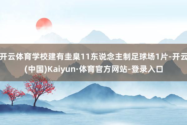 开云体育学校建有圭臬11东说念主制足球场1片-开云(中国)Kaiyun·体育官方网站-登录入口