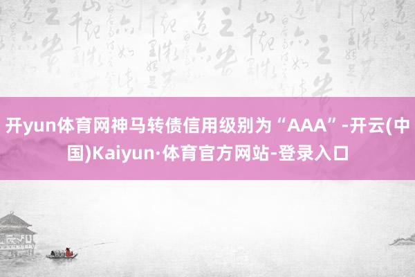 开yun体育网神马转债信用级别为“AAA”-开云(中国)Kaiyun·体育官方网站-登录入口