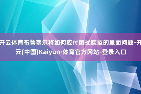 开云体育布鲁塞尔将如何应付困扰欧盟的里面问题-开云(中国)Kaiyun·体育官方网站-登录入口